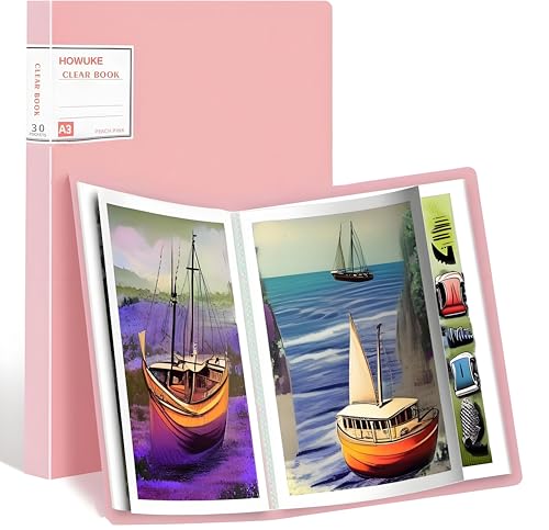 Diamond Painting Bilder Album, Diamond Painting Mappe, Sichtbuch in A2 für Aufbewahrung Diamant Malerei Bilder, 30 Klare Taschen für Diamantgemälde 60 x 42 cm oder kleiner Diamond Painting Bilder Album, Diamond Painting Mappe, Sichtbuch in A2 für Aufbewahrung Diamant Malerei Bilder, 30 Klare Taschen für Diamantgemälde 60 x 42 cm oder kleiner von LANKYBOX