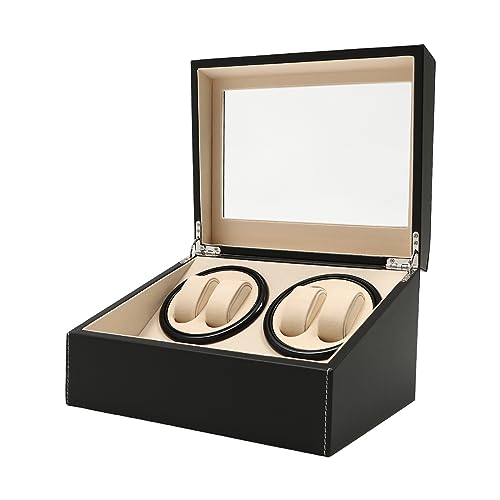 LANNADD Automatische Uhrenbeweger Box, 4+6 Drehen Uhrenbeweger Lagerung Schmuckschatulle Uhrengehäuse, Watch Winder Automatisch Ideal Als Geburtstags- Jubiläums- Oder - Schwarz LANNADD Automatische Uhrenbeweger Box, 4+6 Drehen Uhrenbeweger Lagerung Schmuckschatulle Uhrengehäuse, Watch Winder Automatisch Ideal Als Geburtstags- Jubiläums- Oder - Schwarz von LANNADD