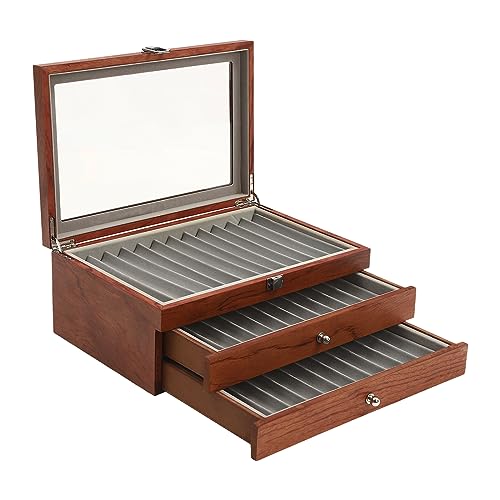 LANNADD Stifte Sammelbox Holz, 34 Füller Aufbewahrungsbox für Füllfederhalter, Federhalter Display Organizer Box 3 Ebene Vitrine Geeignet für Die Aufbewahrung Vieler Verschiedener Arten Von Stiften LANNADD Stifte Sammelbox Holz, 34 Füller Aufbewahrungsbox für Füllfederhalter, Federhalter Display Organizer Box 3 Ebene Vitrine Geeignet für Die Aufbewahrung Vieler Verschiedener Arten Von Stiften von LANNADD