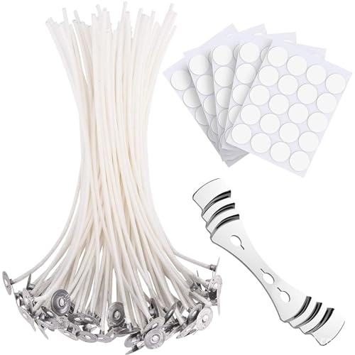 50 Stück Kerzendochte 15cm mit Kerzendocht Aufkleber für Kerzenherstellung, Candle DIY, Öllampen, Aromatherapie 50 Stück Kerzendochte 15cm mit Kerzendocht Aufkleber für Kerzenherstellung, Candle DIY, Öllampen, Aromatherapie von LAOA