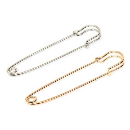 Große Sicherheitsnadeln Set Safety Pins Hochleistungs-Sicherheitsnadel Grosse Pins für Baby-Kleidung Kunsthandwerk Kunst Decken Bastelröcke Kilts Brosche Herstellung -20 Stück (Gold & Silber) von LAOAYI