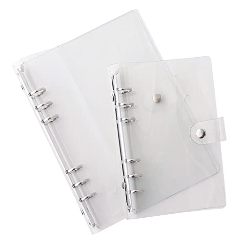 LAOAYI A5/A6 Nachfüllbar Ringbuch Transparente Ringbücher Notizbuch Ringbuchordner Wasserdicht mit Druckknopf, für DIY Notebook,Persönliche Organizer,Fotoalbum und Scrapbooking von LAOAYI