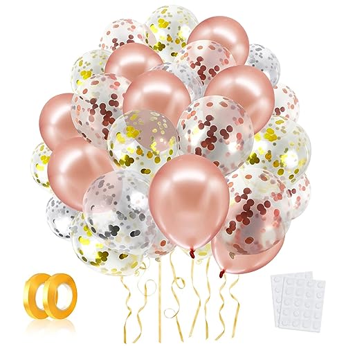 LAPONO Luftballons Rosegold Set,50 Stück 12 Zoll Birthday Konfetti Helium Ballon Langlebige Latex Ballons Girlande für Frauen or Girl Hochzeit Geburtstag Graduierung Bachelorette Party Jubiläum Deko LAPONO Luftballons Rosegold Set,50 Stück 12 Zoll Birthday Konfetti Helium Ballon Langlebige Latex Ballons Girlande für Frauen or Girl Hochzeit Geburtstag Graduierung Bachelorette Party Jubiläum Deko von LAPONO