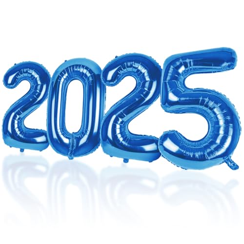 LAPONO Folien Zahlen Luftballon 2025, Blau Folienballon 82cm Zahlenballon Blue Helium Ballon Luftballonzahl 2025 für Neujahr Zahlenluftballons for Party Silvester Neues Jahr Deko Jahreswechsel LAPONO Folien Zahlen Luftballon 2025, Blau Folienballon 82cm Zahlenballon Blue Helium Ballon Luftballonzahl 2025 für Neujahr Zahlenluftballons for Party Silvester Neues Jahr Deko Jahreswechsel von LAPONO