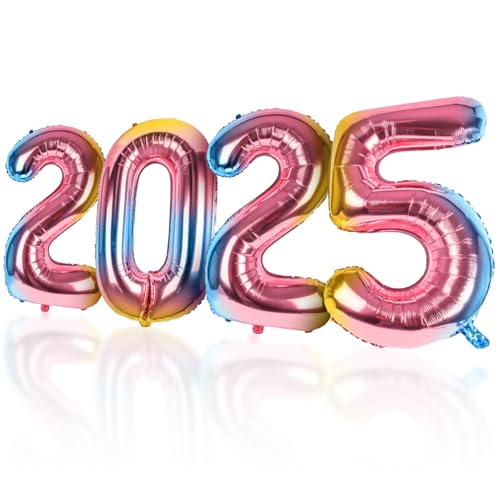 LAPONO Folien Zahlen Luftballon 2025, Bunt Folienballon 82cm Zahlenballon Regenbogen Helium Ballon Luftballonzahl 2025 für Neujahr Zahlenluftballons for Party Silvester Neues Jahr Deko Jahreswechsel LAPONO Folien Zahlen Luftballon 2025, Bunt Folienballon 82cm Zahlenballon Regenbogen Helium Ballon Luftballonzahl 2025 für Neujahr Zahlenluftballons for Party Silvester Neues Jahr Deko Jahreswechsel von LAPONO