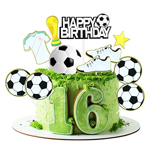 LAPONO FußBall Cake Toppers 13pcs Fußballs Kuchendekoration Cupcakes Dekorationseinsätze FußBallspiel Tortendeko mit Trophäe Turnschuhe FußBalltrikot für Jungen Mädchen Geburtstagsfeier Mottoparty LAPONO FußBall Cake Toppers 13pcs Fußballs Kuchendekoration Cupcakes Dekorationseinsätze FußBallspiel Tortendeko mit Trophäe Turnschuhe FußBalltrikot für Jungen Mädchen Geburtstagsfeier Mottoparty von LAPONO