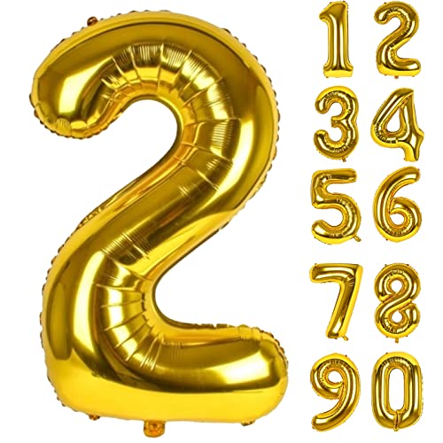 Luftballon 2. Folienballon Geburtstag Zahlen Luftballons,Gold XXL Riesen Zahl 2. Helium Ballon für Mädchen Junge Mann Frau 2. Geburtstagdeko Babyparty Jubiläum Festival Unternehmen Deko Zahlenballons Luftballon 2. Folienballon Geburtstag Zahlen Luftballons,Gold XXL Riesen Zahl 2. Helium Ballon für Mädchen Junge Mann Frau 2. Geburtstagdeko Babyparty Jubiläum Festival Unternehmen Deko Zahlenballons von LAPONO