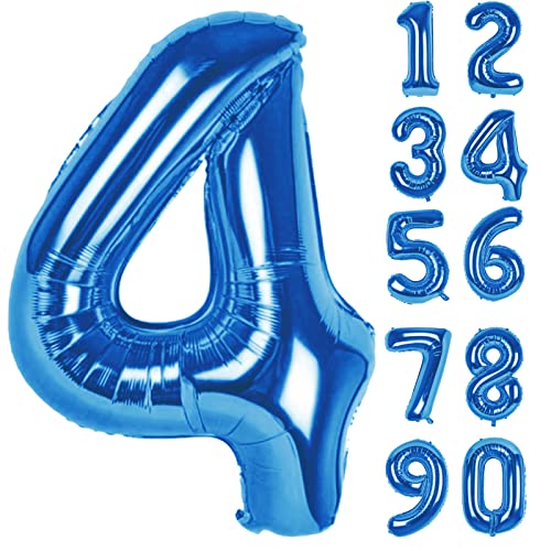 Luftballon 4. Folienballon Geburtstag Zahlen Luftballons,Blau XXL Riesen Zahl 4. Helium Ballon für Mädchen Junge Mann Frau 4. Geburtstagdeko Babyparty Jubiläum Festival Unternehmen Deko Zahlenballons Luftballon 4. Folienballon Geburtstag Zahlen Luftballons,Blau XXL Riesen Zahl 4. Helium Ballon für Mädchen Junge Mann Frau 4. Geburtstagdeko Babyparty Jubiläum Festival Unternehmen Deko Zahlenballons von LAPONO