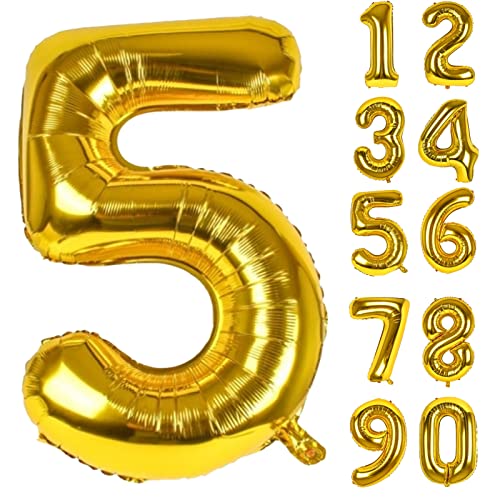 Luftballon 5. Folienballon Geburtstag Zahlen Luftballons,Gold XXL Riesen Zahl 5. Helium Ballon für Mädchen Junge Mann Frau 5. Geburtstagdeko Babyparty Jubiläum Festival Unternehmen Deko Zahlenballons Luftballon 5. Folienballon Geburtstag Zahlen Luftballons,Gold XXL Riesen Zahl 5. Helium Ballon für Mädchen Junge Mann Frau 5. Geburtstagdeko Babyparty Jubiläum Festival Unternehmen Deko Zahlenballons von LAPONO