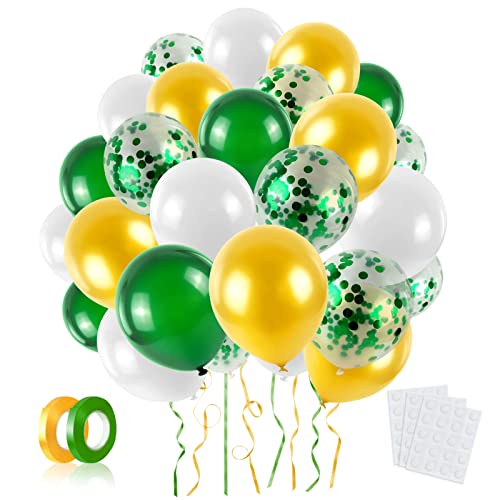 Luftballons Grün Gold Weiss Girlande Set,60 Stück 12 Zoll Geburtstag Konfetti Pailletten Ballons Langlebige Premium Naturlatex Helium Ballon für Dschungel Safari Garten Party Babyparty Hochzeit Deko Luftballons Grün Gold Weiss Girlande Set,60 Stück 12 Zoll Geburtstag Konfetti Pailletten Ballons Langlebige Premium Naturlatex Helium Ballon für Dschungel Safari Garten Party Babyparty Hochzeit Deko von LAPONO