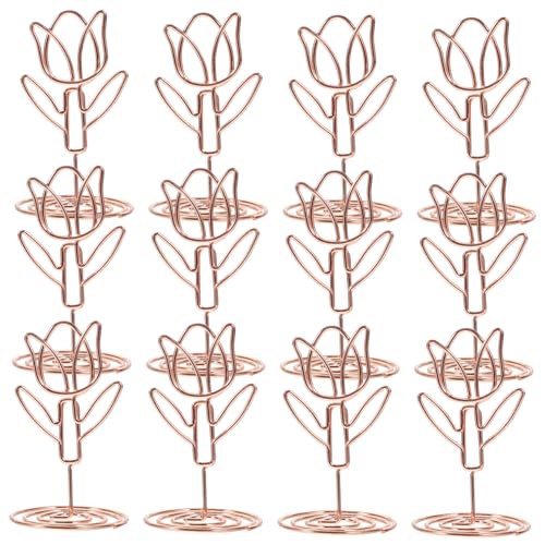 10 Stück Tischkartenhalter aus Tulpenform Memo Clips für Hochzeiten Büro und Events Stilvolle Foto und Platzkartenständer Roségold 10 Stück Tischkartenhalter aus Tulpenform Memo Clips für Hochzeiten Büro und Events Stilvolle Foto und Platzkartenständer Roségold von LAPYAPPE