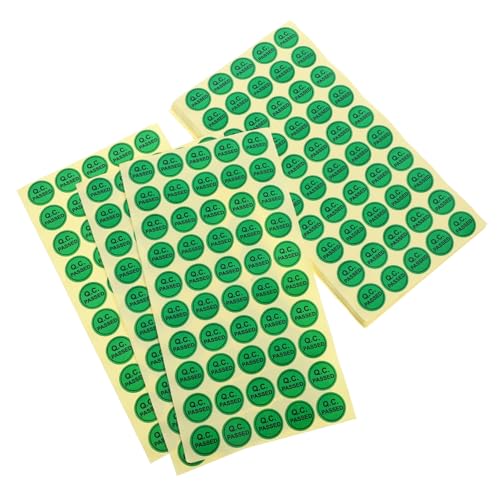 1000Stücke Selbstklebende Qc Pass Grüne Qualitätsaufkleber für Heimwerker Langlebig und Einfach Anzubringen Lösung für Prüfungen und Kennzeichnungen von LAPYAPPE