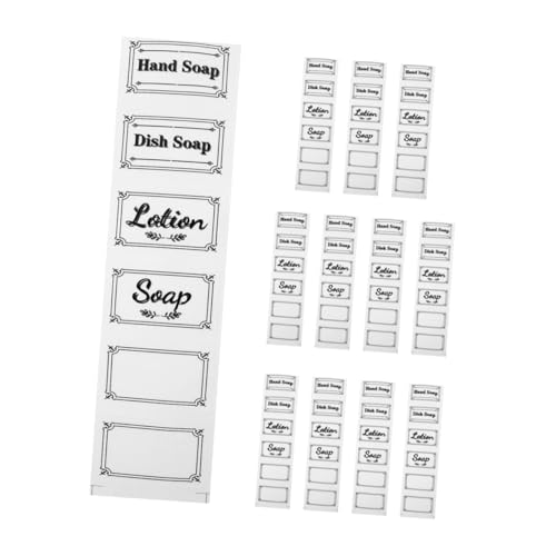 12 Blatt Aufkleber Für Flaschenetiketten Aufkleber Für Shampooflaschen Etiketten Für Shampooflaschen Badezimmerklassifizierungsetikett Handshampoo-etikett Selbstklebendes Papier von LAPYAPPE