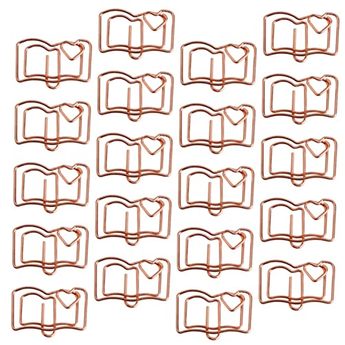 20Stücke Teiliges Buchförmige Büroklammern Roségold Lustige Lesezeichen Pin Notizclips für Memos Fotos und Notizen Stilvolle Deko für Bürobedarf 20Stücke Teiliges Buchförmige Büroklammern Roségold Lustige Lesezeichen Pin Notizclips für Memos Fotos und Notizen Stilvolle Deko für Bürobedarf von LAPYAPPE