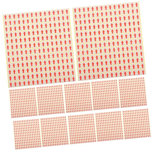 2700 Stück Klebeetiketten Rote Pfeilaufkleber Selbstklebend für Markierung und Organisation für Lager Hochvisibel und Langlebig von LAPYAPPE