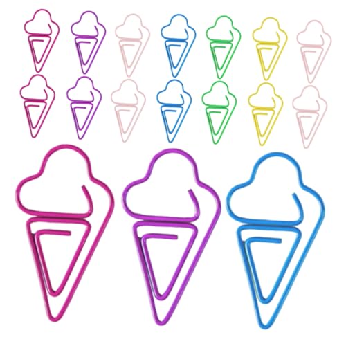 30Stücke Teiliges Niedlicher Eiscreme Papierclips Dekorative Büroklammern für Schule Büro und Zuhause Einzigartige Lesezeichen im Charmanten Design 30Stücke Teiliges Niedlicher Eiscreme Papierclips Dekorative Büroklammern für Schule Büro und Zuhause Einzigartige Lesezeichen im Charmanten Design von LAPYAPPE