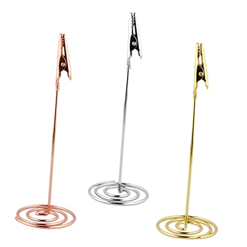3Stücke Tischkartenhalter aus Dekorative Memo Clips für Tischnummern und Fotos Elegante Tischdekoration für Hochzeiten und Feiern und Roségold von LAPYAPPE