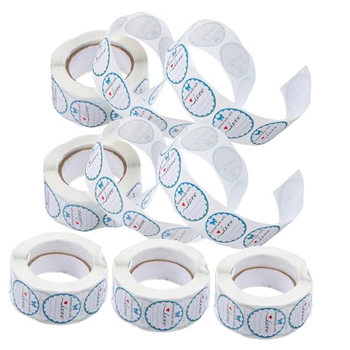 5 Rollen Selbstklebende Runde für Handgemachte Produkte Beschriftbare Versiegelungssticker für Kleine Unternehmen und Partyverpackungen 5 Rollen Selbstklebende Runde für Handgemachte Produkte Beschriftbare Versiegelungssticker für Kleine Unternehmen und Partyverpackungen von LAPYAPPE