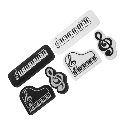 6 Stück Musikalische Radiergummis für Niedliche Schulmaterialien Belohnung und für Musikliebhaber für Zeichnen und Notenlöschen 6 Stück Musikalische Radiergummis für Niedliche Schulmaterialien Belohnung und für Musikliebhaber für Zeichnen und Notenlöschen von LAPYAPPE
