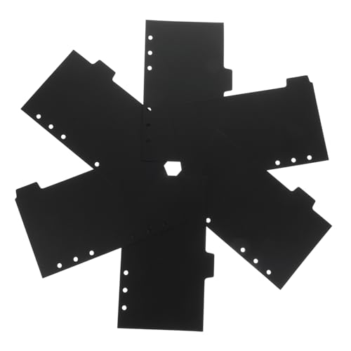 6Blätter Binder Trennblätter mit Löchern Robuste Teiler für Notizbücher Planer und Büro für Schulbinder und Dokumentenorganisation von LAPYAPPE