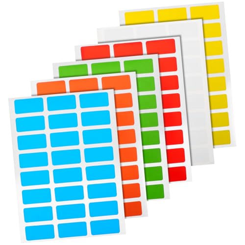6Er-Packungen Pack Farbige Etikettenaufkleber Ablösbare Rechteckige Klebeetiketten für Dokumente Ordner und Container Organisieren Büro Schule und Zuhause 6Er-Packungen Pack Farbige Etikettenaufkleber Ablösbare Rechteckige Klebeetiketten für Dokumente Ordner und Container Organisieren Büro Schule und Zuhause von LAPYAPPE