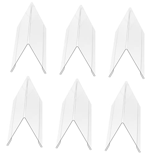 6Stücke Doppelseitige Acryl Tischaufsteller Klarer Kartenhalter für Hochzeit Büro und Veranstaltungen Stabiler Sockel für Menükarten und Tischnummern von LAPYAPPE