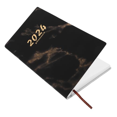 LAPYAPPE 1 Agenda-Buch Kalenderplaner Tagebuch Unterlage Notizblock wöchentlich bürogadges lernplaner zeitmanagement organizer Notizbuch Zeitplan Kalender Wochenplaner Kunstleder pu Black von LAPYAPPE