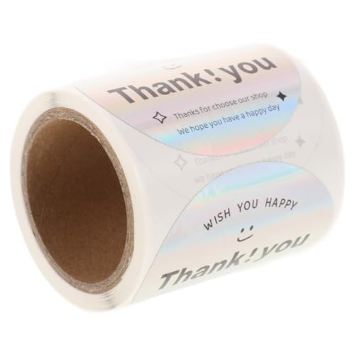 LAPYAPPE 1 Rolle Danke Aufkleber Party Siegel Aufkleber Kleine Tags klopfen Du dekorative sticker etikettenaufkleber Vielen Dank Aufkleber Versiegelungsabziehbilder Kupferplattenaufkleber von LAPYAPPE