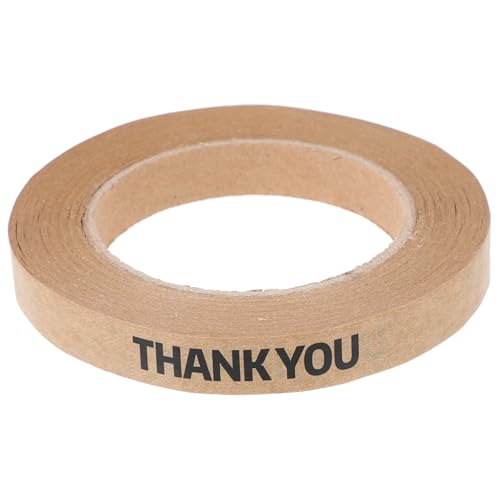 LAPYAPPE 1 Rolle Kraftpapier Verpackungsband mit Thank You Aufdruck Selbstklebend für Geschenktüten Blumenarrangements Gastronomie Breit Perfektes Etikett für Kleinunternehmer LAPYAPPE 1 Rolle Kraftpapier Verpackungsband mit Thank You Aufdruck Selbstklebend für Geschenktüten Blumenarrangements Gastronomie Breit Perfektes Etikett für Kleinunternehmer von LAPYAPPE