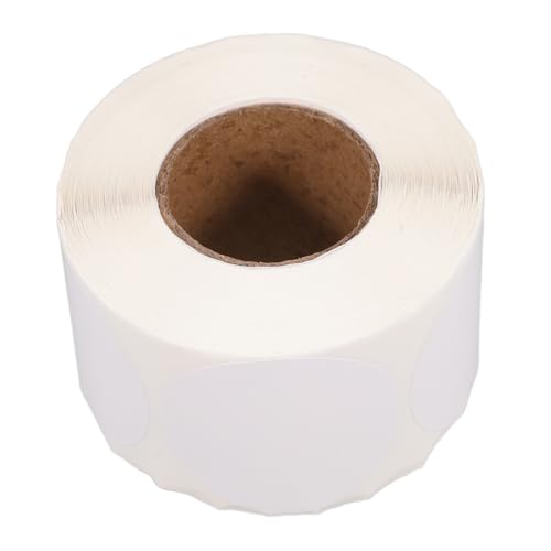 LAPYAPPE 1 Rolle Runde Aufkleber Leere Etiketten Aufkleber Runden Rundes Etikett Kreis Drucken Sie Etikettenaufkleber Einfache Aufkleber Handwerk Weiß Selbstklebendes Papier von LAPYAPPE