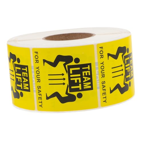 LAPYAPPE 1 Rolle Schwerer Team-lift-label Team-lift-etikett Für Schwere Pakete Ziehen Um Schlüsselanhänger Mit Etiketten Team-lift-versandetikett Vorsicht Schweres Etikett Aufkleber von LAPYAPPE