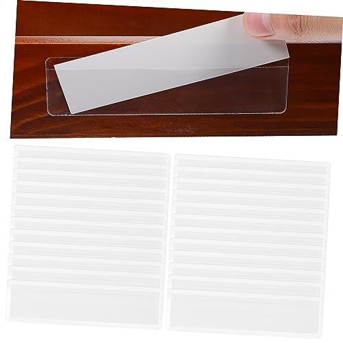 LAPYAPPE 1 Satz Klebeetikettentaschen Streifen mit Kleber Klebetaschen für Etiketten Inhaber Stichworte letter paper büroartikel label Visitenkartentaschen selbstklebend Kartenschutz Papier von LAPYAPPE