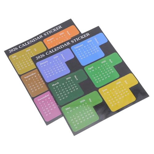 LAPYAPPE 1 Satz Monatskalender Aufkleber Selbstklebende Index Tabs für Planung Journale und Notizbücher Bunte Strapazierfähige Etiketten für Effiziente Organisation und Einfache von LAPYAPPE
