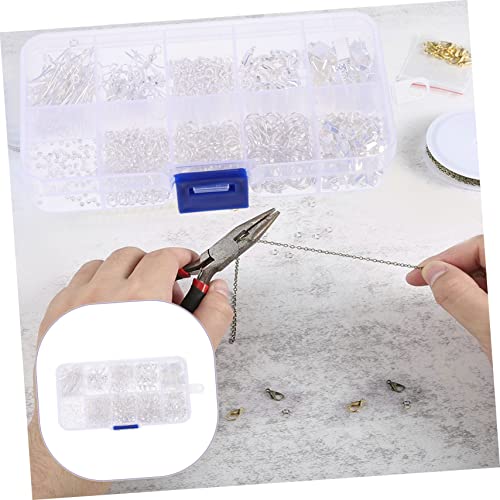 LAPYAPPE 1 Schachtel Earring Making Kit Aufbewahrungsbox Silber DIY Ohrring Zubehör Ohrhaken Ohrstecker Verschlüsse für Ohrringe Basteln und Selber Machen von LAPYAPPE