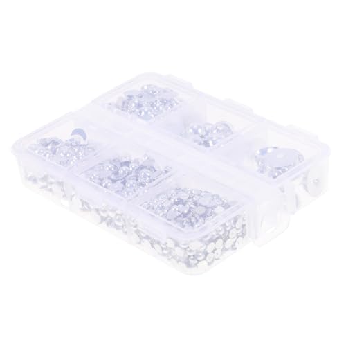 LAPYAPPE 1 Schachtel Halbrunde DIY Bastelset mit Flachem Boden für Schmuckherstellung Armbänder Nail Art und Kreative Dekorationen von LAPYAPPE