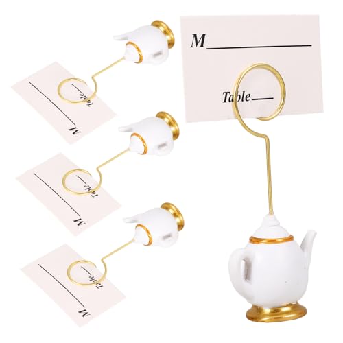 LAPYAPPE 1 Set Tischnummernhalter Für Hochzeiten Halter Auf Dem Tisch Schreibtisch Kartenhalter Esstisch Metall Kartenhalter Fotokartenhalter Memo Clip Platzkartenhalter von LAPYAPPE