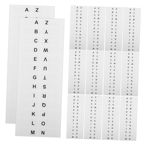 LAPYAPPE 10 Blatt Teiliges Weiße Alphabetische Index register aufkleber Selbstklebende Buch Dokumentenmarkierer Stark Haftende Klebeetiketten für Effiziente Organisation zu Hause Büro von LAPYAPPE