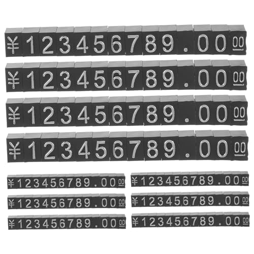 LAPYAPPE 10 Sätze Preisanzeigewürfel preisaufsteller preisschilder angebot Preisangabe the offer Stichworte Etiketten Stand für steht Anzahl Preistafeln Preisblöcke ABS.Aluminiumhalterung von LAPYAPPE