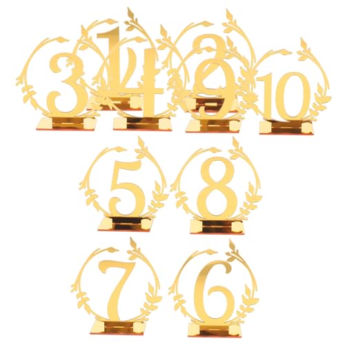 LAPYAPPE 10 Stück Digitales Tischnummernschild mit Gäste Hochzeitstischnummern Dekorationen Stichworte Pop Tischnummern für Bar Tischnummern für die Hochzeitsfeier Tisch Nummer Acryl Golden LAPYAPPE 10 Stück Digitales Tischnummernschild mit Gäste Hochzeitstischnummern Dekorationen Stichworte Pop Tischnummern für Bar Tischnummern für die Hochzeitsfeier Tisch Nummer Acryl Golden von LAPYAPPE
