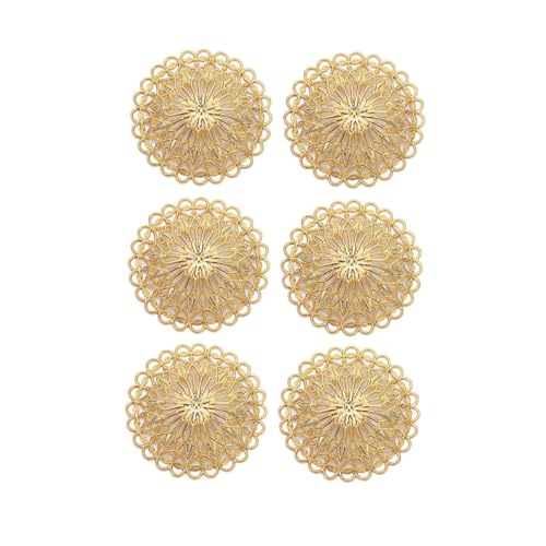 LAPYAPPE 10 Stück Teiliges Metall Blumenapplikationen Hohlrund Goldfarben Leichte DIY Schmuck und Modebekleidungsdekor Vielseitige Tragbare Accessoires für Kleidung und Schmuck LAPYAPPE 10 Stück Teiliges Metall Blumenapplikationen Hohlrund Goldfarben Leichte DIY Schmuck und Modebekleidungsdekor Vielseitige Tragbare Accessoires für Kleidung und Schmuck von LAPYAPPE
