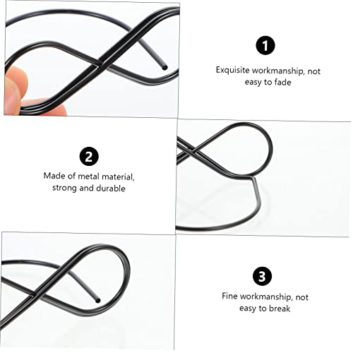 LAPYAPPE 10 Stück Teiliges Metall Kartenhalter Stabile Memo Clips für Tischkarten Visitenkarten und Fotos Schwarzer Desktop Organizer Langlebig Dekorativ und Einfach zu Verwenden von LAPYAPPE
