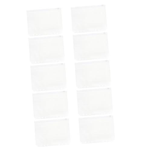 LAPYAPPE 10 Stück Teiliges PVC Binder Zipper Taschen Transparente Wasserdichte Aufbewahrungsbeutel für Lose Multifunktionale Dokumenten Tickethalter Praktische Ordnertaschen für Büro und von LAPYAPPE