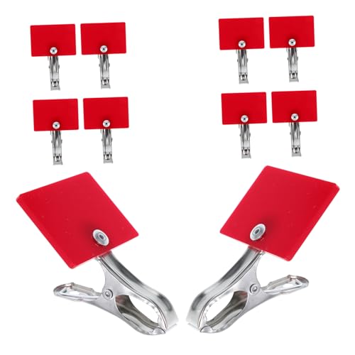 LAPYAPPE 10 Stück Tischschildständer, Preisanzeige, Ticker, Lebensmitteletiketten, Nachrichtentafel Mit Wiederverwendbaren Clips Für Bäckerei, Café, Markt, Wareninformationen von LAPYAPPE