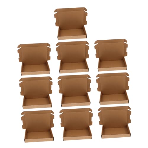 LAPYAPPE 10 Stück Versandboxen aus Kraftpapier Dreilagige Verpackungsbox für Kleine Unternehmen für Versand von Büchern Elektronik Stabil Zuverlässig von LAPYAPPE