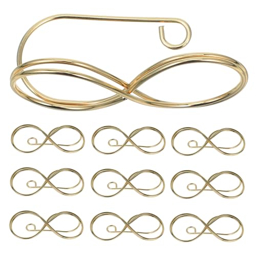 LAPYAPPE 10 Stück Vertikale Fotoclip Kreatives Papierclips Kartenhalter platzieren büroklammern Mini -Papierclips Memohalter Tabellennummer steht Notizhalter aus Metall Stahl Golden von LAPYAPPE