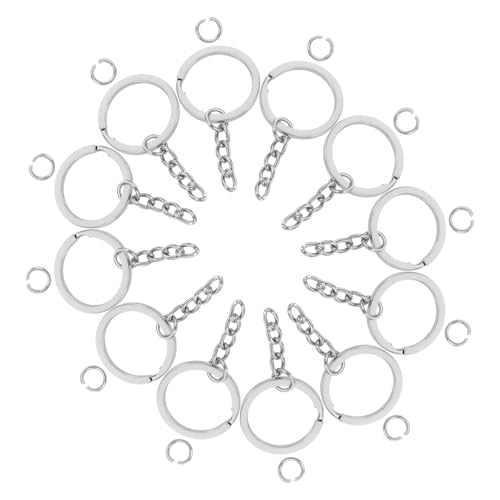LAPYAPPE 100 Stück Teiliges Schlüsselring mit Flachem Silberring und Kette Robuste Metall Schlüsselhalter Leichte Kleine Schlüsselringe für Diy Schmuckherstellung und Bastelarbeiten LAPYAPPE 100 Stück Teiliges Schlüsselring mit Flachem Silberring und Kette Robuste Metall Schlüsselhalter Leichte Kleine Schlüsselringe für Diy Schmuckherstellung und Bastelarbeiten von LAPYAPPE