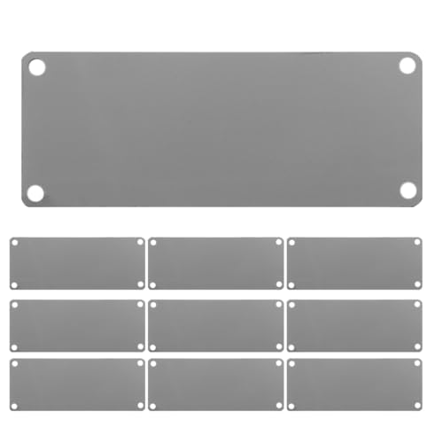 LAPYAPPE 10Stücke Blanko Metallabzeichen aus Praktische Namensschilder für Heimwerker und Büroprojekte für Lasergravur mit Vier Löchern zur Wandmontage LAPYAPPE 10Stücke Blanko Metallabzeichen aus Praktische Namensschilder für Heimwerker und Büroprojekte für Lasergravur mit Vier Löchern zur Wandmontage von LAPYAPPE