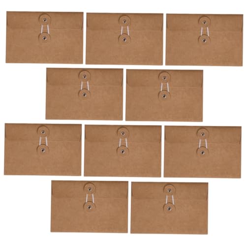 LAPYAPPE 10Stücke Kraftpapier Umschläge für Einladungen Geschenkkarten und Briefe Multifunktionale Robuste Wicklungsumschläge aus Strapazierfähigem Kraftpapier von LAPYAPPE