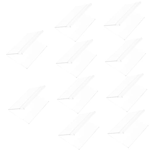 LAPYAPPE 10Stücke Transparente Acryl Visitenkartenhalter Doppelseitiger Tischaufsteller für Namensschilder für Büro Konferenzen und Events Robuste und Langlebige von LAPYAPPE