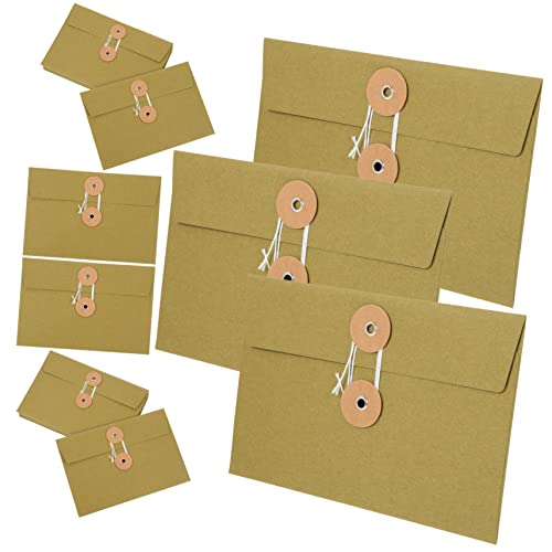 LAPYAPPE 10Stücke Vintage Kraftpapier Umschläge mit Seilschnallen Verdickte Aufbewahrungstaschen für Dokumente Kreative Papierentaschen für Büro und Schule LAPYAPPE 10Stücke Vintage Kraftpapier Umschläge mit Seilschnallen Verdickte Aufbewahrungstaschen für Dokumente Kreative Papierentaschen für Büro und Schule von LAPYAPPE